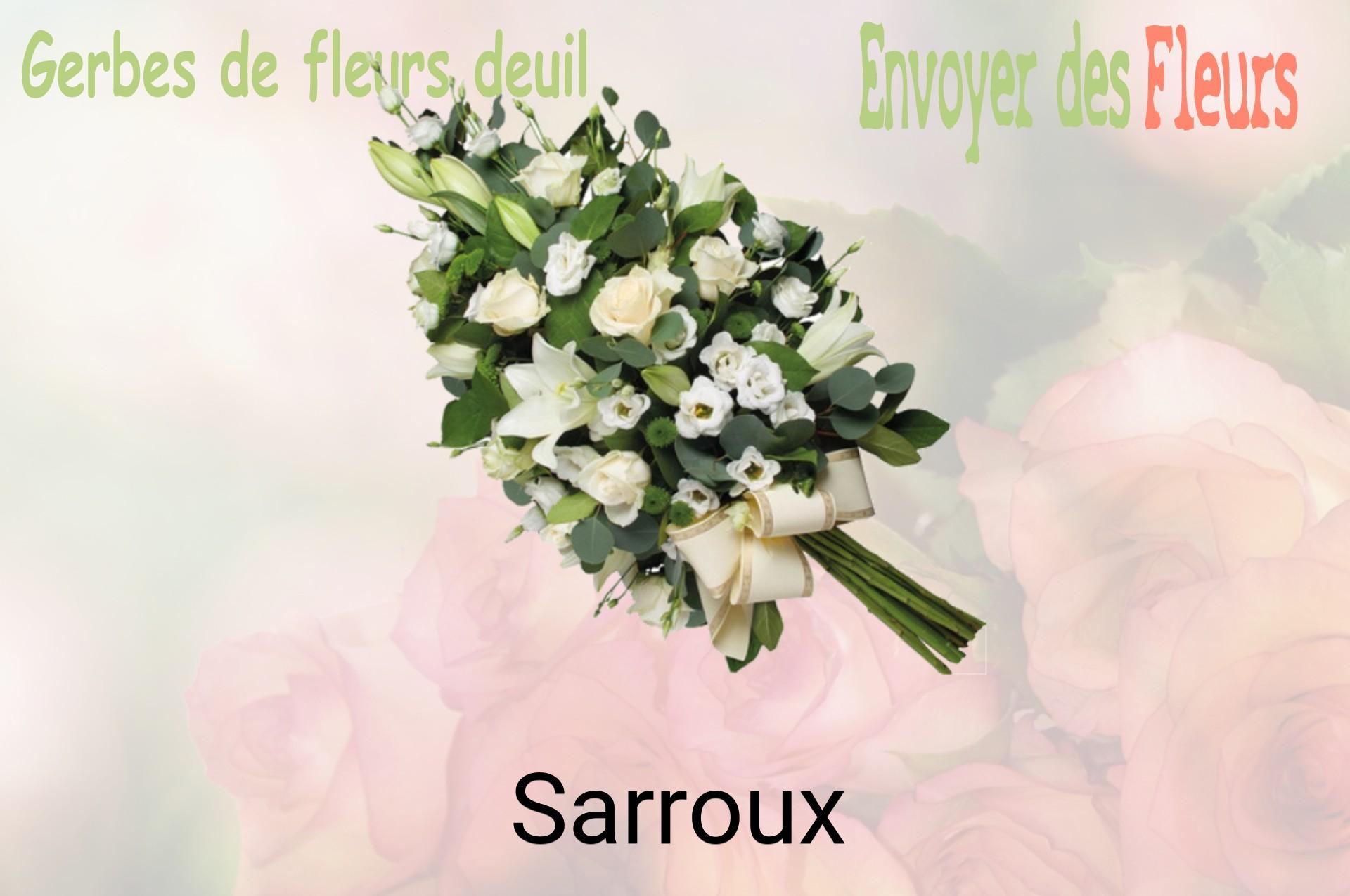 Gerbe de fleurs de deuil livrée à Sarroux